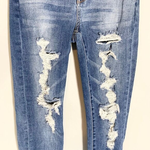 American Eagle next level stretch super high rise jegging distressed jeans - Picture 3 of 12